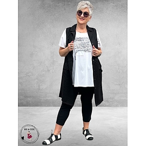 GOZZIP Waistcoat Mouna Zwart